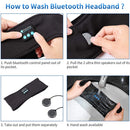 Máscara de olho para dormir com fones de ouvido Bluetooth 5.0 Faixa de cabeça macia elástica e confortável ASMR Banda de dormir 10H Música