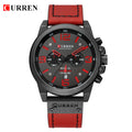Curren relógios masculinos topo de luxo marca à prova dwaterproof água esporte relógio pulso cronógrafo quartzo militar couro genuíno relogio masculino