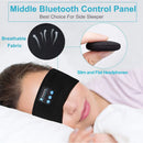 Máscara de olho para dormir com fones de ouvido Bluetooth 5.0 Faixa de cabeça macia elástica e confortável ASMR Banda de dormir 10H Música