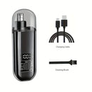 Aparador de pêlos de nariz e orelha para homens - USB C recarregável portátil de carga rápida, kit de aliciamento compacto
