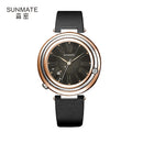 SUNMATE Luxo Top Marca Simples Moda Feminina Relógio Pulseira de Aço Inoxidável À Prova D 'Água Moda Elegante Relógio de Quartzo