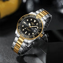 Nibosi ouro preto relógio masculino marca superior de luxo quartzo relógios à prova dwaterproof água luminosa aço inoxidável papel relógio relogio masculino