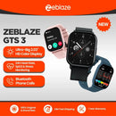Smartwatch Zeblaze GTS 3 com tecnologia de chamadas por voz integrada, permitindo comunicação direta do pulso