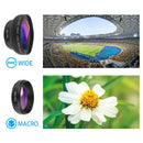Kit Lente Externa HD 2 em 1 para Celular Clip Universal Compatível com Todos os Modelos de Smartphone Para Fotos Profissionais