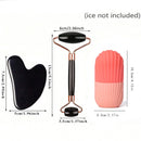 1/2/3 pçs rolo de gelo facial cuidados com a pele conjunto de rolo de gelo, rolo facial guasha facetool conjunto, rolo de massagem facial levantamento contorno
