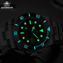 Addiesdive relógio clássico masculino com moldura de cerâmica 200m resistente à água relógio de quartzo casual bgw9 azul luminoso presente relógio MY-H3-2