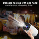 Novo projetor portátil com wifi 6 e sem fio 5.0, projetor inteligente nativo 720p com suporte 4k, tela ajustável, 180 ° Rotação, B
