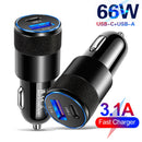 High-power car charger with 66W USB Type-C output