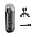 Aparador de pêlos de nariz e orelha para homens - USB C recarregável portátil de carga rápida, kit de aliciamento compacto