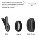 Kit Lente Externa HD 2 em 1 para Celular Clip Universal Compatível com Todos os Modelos de Smartphone Para Fotos Profissionais