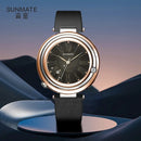 SUNMATE Luxo Top Marca Simples Moda Feminina Relógio Pulseira de Aço Inoxidável À Prova D 'Água Moda Elegante Relógio de Quartzo