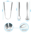 Raspador de Língua de Metal Premium 1pcs/3pcs para Adultos e Crianças, Escovas Portáteis de Aço Inoxidável para Raspadores de Língua para Remoção