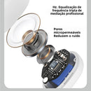 Fone de ouvido Bluetooth sem fio com tecnologia de condução óssea