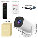 Novo projetor portátil com wifi 6 e sem fio 5.0, projetor inteligente nativo 720p com suporte 4k, tela ajustável, 180 ° Rotação, B