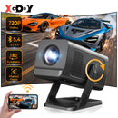 Mini Projetor XGODY Nativo 720P Android 11.0 4K 300ANSI Wifi6 BT5.0 Home Cinema Outdoor Portátil com Rotação de 180°