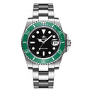 Addiesdive relógio clássico masculino com moldura de cerâmica 200m resistente à água relógio de quartzo casual bgw9 azul luminoso presente relógio MY-H3-2