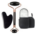 1/2/3 pçs rolo de gelo facial cuidados com a pele conjunto de rolo de gelo, rolo facial guasha facetool conjunto, rolo de massagem facial levantamento contorno
