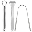 Raspador de Língua de Metal Premium 1pcs/3pcs para Adultos e Crianças, Escovas Portáteis de Aço Inoxidável para Raspadores de Língua para Remoção