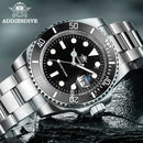 Addiesdive relógio clássico masculino com moldura de cerâmica 200m resistente à água relógio de quartzo casual bgw9 azul luminoso presente relógio MY-H3-2